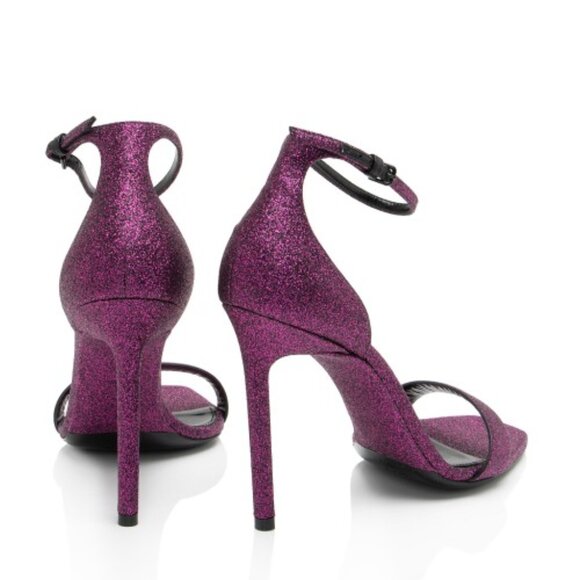YSL Saint Laurent Glitter Amber Sandals - Size 8.5 / 38.5 true size 8.5M - Picture 5 of 16